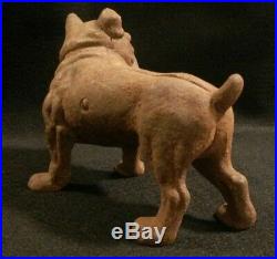 Antique Early 1900s Old English Bulldog Cast Iron Bank Hubley Doorstop
