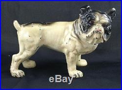 Antique Englsih Bulldog Dog Cast Iron Metal Art Figural Doorstop Hubley