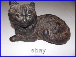Antique Figural Cast iron Kitty Cat doorstop 10,5x 4lbs 13 oz