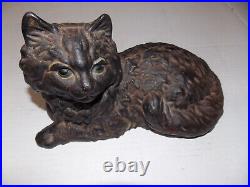 Antique Figural Cast iron Kitty Cat doorstop 10,5x 4lbs 13 oz