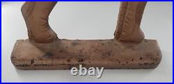 Antique Fox Terrier Dog Doorstop Large Figural Cast Iron Decorative Art Statue