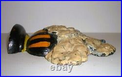 Antique HUBLEY #256 PANSY BOWL Cast Iron Doorstop/Bookend Completely Original