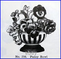 Antique HUBLEY #256 PANSY BOWL Cast Iron Doorstop/Bookend Completely Original