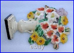 Antique HUBLEY Cast Iron Flowers in Vase 10 Door Stop Gladiolas #489 Antique HUBLEY Cast Iron Flowers in Vase 10 Door Stop Gladiolas #489
