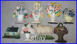 Antique HUBLEY Cast Iron Flowers in Vase 10 Door Stop Gladiolas #489 Antique HUBLEY Cast Iron Flowers in Vase 10 Door Stop Gladiolas #489