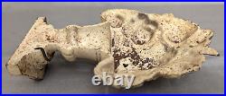 Antique HUBLEY Cast Iron Flowers in Vase Door Stop Roses Dark & Light Pink (S)