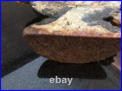 Antique HUBLEY Vintage #256 PANSY BOWL Cast Iron DOORSTOP / ORIGINAL PAINT