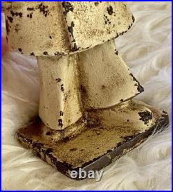 Antique Heavy Cast Iron Fisherman Doorstop Ships Captain Nautical