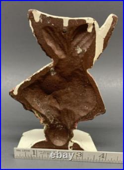 Antique Heavy White Hubley Sunbonnet Sue Cast Iron Doorstop c1900 6 x 3.75