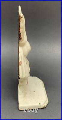 Antique Heavy White Hubley Sunbonnet Sue Cast Iron Doorstop c1900 6 x 3.75