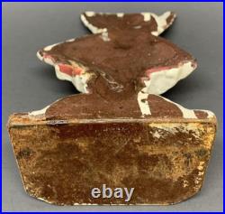 Antique Heavy White Hubley Sunbonnet Sue Cast Iron Doorstop c1900 6 x 3.75