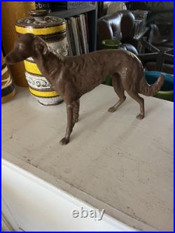 Antique Hubley 16 Borzoi Whippet Wolfhound Cast Iron Dog Doorstop Statue Antique Hubley 16 Borzoi Whippet Wolfhound Cast Iron Dog Doorstop Statue