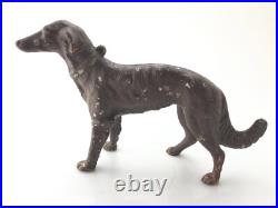 Antique Hubley 16 Borzoi Whippet Wolfhound Cast Iron Dog Doorstop Statue Rare
