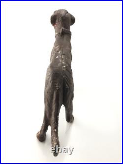 Antique Hubley 16 Borzoi Whippet Wolfhound Cast Iron Dog Doorstop Statue Rare