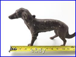 Antique Hubley 16 Borzoi Whippet Wolfhound Cast Iron Dog Doorstop Statue Rare