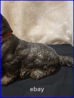 Antique Hubley 16 Scottish Terrier Cast Iron Dog Doorstop USA Huge Scottie Dog