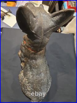 Antique Hubley 16 Scottish Terrier Cast Iron Dog Doorstop USA Huge Scottie Dog