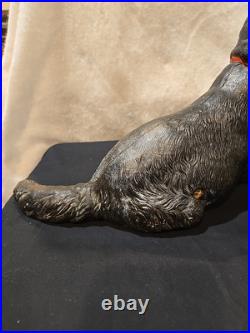 Antique Hubley 16 Scottish Terrier Cast Iron Dog Doorstop USA Huge Scottie Dog