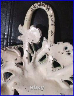 Antique Hubley #182 Cosmos in Vase Cast Iron Doorstop 9H X 7.5 W