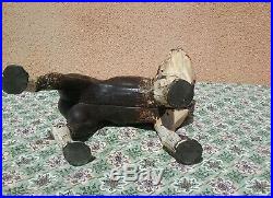 Antique Hubley 1930s cast iron dog metal door stop statue art sculpture Terrier