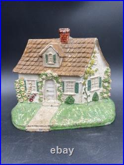 Antique Hubley #211 Cast Iron Doorstop Cape Cod Cottage Shape. Original Paint