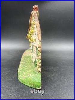 Antique Hubley #211 Cast Iron Doorstop Cape Cod Cottage Shape. Original Paint