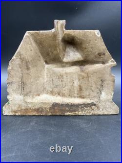 Antique Hubley #211 Cast Iron Doorstop Cape Cod Cottage Shape. Original Paint