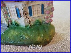 Antique Hubley #211 Cast Iron Doorstop Cape Cod Cottage Shape. Original Paint