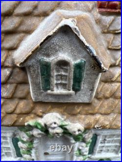 Antique Hubley #211 Cast Iron Doorstop Cape Cod Cottage Shape. Original Paint