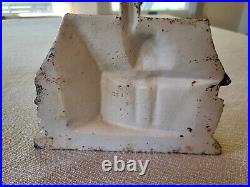 Antique Hubley #211 Cast Iron Doorstop Cape Cod Cottage Shape. Original Paint