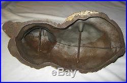 Antique Hubley # 335 Fireplace Hearth Stove Cast Iron Cat Doorstop Statue Weight
