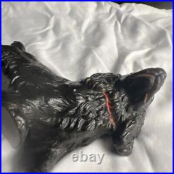 Antique Hubley 427 Solid Cast Iron Black Cocker Spaniel Dog Statue Bookend