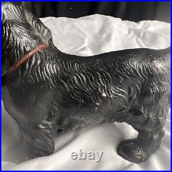 Antique Hubley 427 Solid Cast Iron Black Cocker Spaniel Dog Statue Bookend