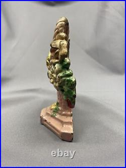 Antique Hubley #8 Cast Iron Door Stop Flower Basket Book End 6 tall