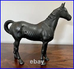 Antique Hubley Black Beauty Cast Iron Horse Door Stop In Excellent Condition Antique Hubley Black Beauty Cast Iron Horse Door Stop In Excellent Condition