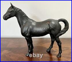 Antique Hubley Black Beauty Cast Iron Horse Door Stop In Excellent Condition Antique Hubley Black Beauty Cast Iron Horse Door Stop In Excellent Condition