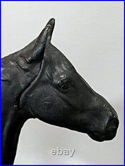 Antique Hubley Black Beauty Cast Iron Horse Door Stop In Excellent Condition Antique Hubley Black Beauty Cast Iron Horse Door Stop In Excellent Condition