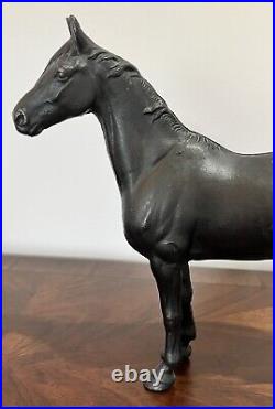 Antique Hubley Black Beauty Cast Iron Horse Door Stop In Excellent Condition Antique Hubley Black Beauty Cast Iron Horse Door Stop In Excellent Condition