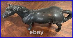 Antique Hubley Black Beauty Cast Iron Horse Door Stop In Excellent Condition Antique Hubley Black Beauty Cast Iron Horse Door Stop In Excellent Condition