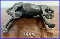 Antique Hubley Black Beauty Cast Iron Horse Door Stop In Excellent Condition Antique Hubley Black Beauty Cast Iron Horse Door Stop In Excellent Condition