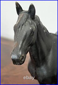 Antique Hubley Black Beauty Cast Iron Horse Door Stop In Excellent Condition Antique Hubley Black Beauty Cast Iron Horse Door Stop In Excellent Condition