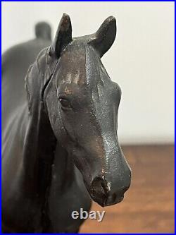 Antique Hubley Black Beauty Cast Iron Horse Door Stop In Excellent Condition Antique Hubley Black Beauty Cast Iron Horse Door Stop In Excellent Condition