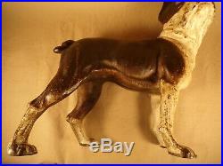 Antique Hubley Boston Terrier Cast Iron Door Stop Great Condition Estate Find