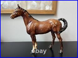 Antique Hubley Brown Horse Metal Doorstop 1920's