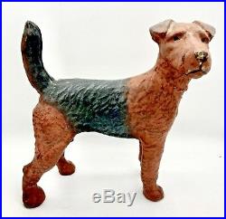 Antique Hubley Cast Iron Airedale Doorstop in Extraordinary Condition