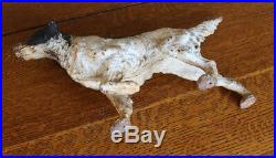 Antique Hubley Cast Iron Bird Dog Door Stop Statue Hunting Dog Pointer Setter