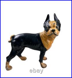 Antique Hubley Cast Iron Boston Terrier Dog Door Stop