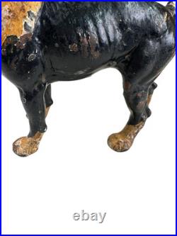 Antique Hubley Cast Iron Boston Terrier Dog Door Stop