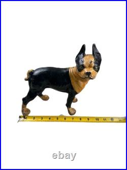 Antique Hubley Cast Iron Boston Terrier Dog Door Stop