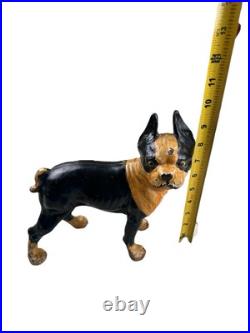 Antique Hubley Cast Iron Boston Terrier Dog Door Stop